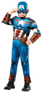 Rubies - Jungen Captain-America-Kostüm - Captain America - L (7-8 Jahre)