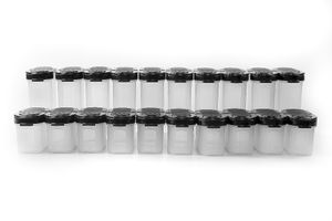 TUPPERWARE Gewürz-Riese 270 ml (10) schwarz + Zwerge 120 ml (10) schwarz Gewürz Behälter + SPÜLTUCH