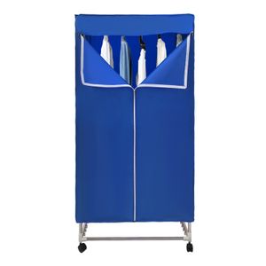 Elektrischer Heizung Wäscheständer klappbar mit Rollen Timer 70x50x150cm Blau