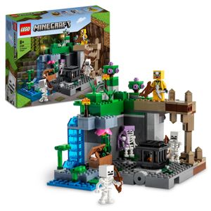 LEGO 21189 Minecraft Das Skelettverlies, Set mit Höhlen, Skelettfiguren, feindlichen Kreaturen und Zubehör, Spielzeug für Kinder