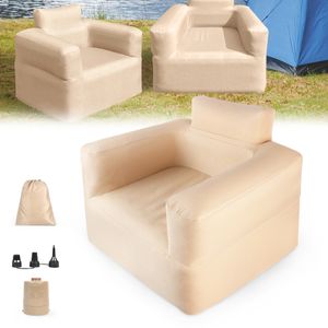 UISEBRT Aufblasbares Sofa Aufblasbare Couch Camping Outdoor  Luftsofa mit Rücken Armlehne Einzelsofa, 97 x 78 x 75 cm Lounge Sofa Portabel
