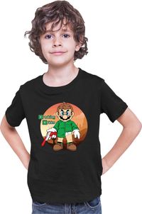 Breaking Bricks Kinder T-shirt Super Mario Luigi Bowser Nintendo, 3-4 Jahr - 104/Schwarz