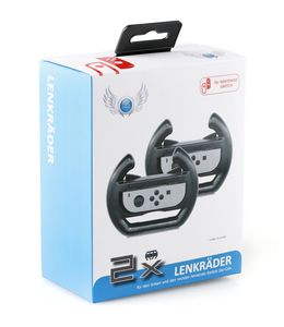 SKGAMES Joy-Con Lenkrad (2 Stück) für Nintendo Switch | Schwarz