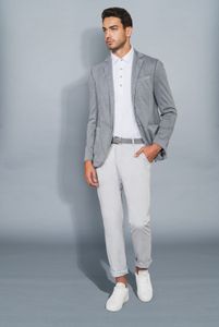 DANIEL HECHTER Herren Chinohose Casual Modern Fit Hellgrau Modell 25600 Corporate Fashion Größe 62
