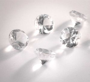 Oblique Unique Deko Diamanten Dekosteine Tischdeko Dekoration 20mm - transparent