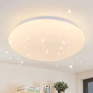 ZMH LED Deckenleuchte Schlafzimmer Deckenlampe 30cm Sternenhimmel Warmweiß 18W Deckenbeleuchtung IP44 Wasserdicht Rund für Badezimmer Küche Kinder