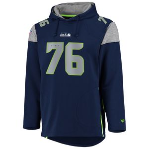 NFL Seattle Seahawks #76 Hoody hooded Jersey Sweater Kaputzenpullover Franchise Overhead (S)