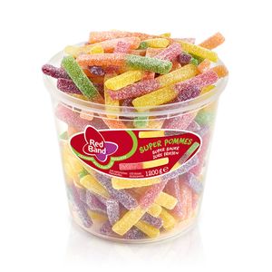 Red Band Pommes extra kwaśne owocowe gumy do żucia 1200g