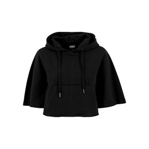 Urban Classics Damen Hoodie Ladies Cropped Hooded Poncho Black-M