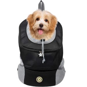 INF Prepravná taška na batoh pre psa (M) Čierna