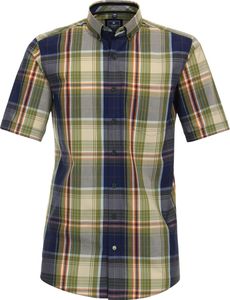 REDMOND Herren Freizeithemd Kurzarm Button-Down Comfort Blau kariert XXL