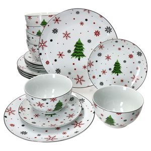 18tlg Set Weihnachten Piros Fa 6 Personen Kuchenteller Speiseteller Schale