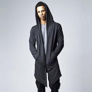 Urban Classics Long Hooded Open Edge Cardigan charcoal - M