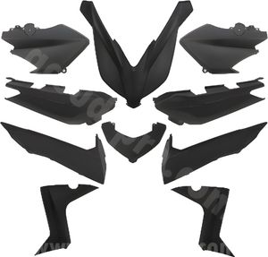 Zestaw owiewek TNT 10-częściowy do Yamaha YP R X-Max 125 / 250 ccm rok 2014, kolor: czarny mat
