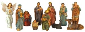 Vysoce kvalitní betlémové figurky 11 ks, cca 6 cm, K 600