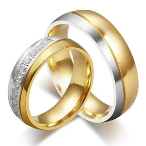 Eheringe günstig: Trauringe / Ring aus Edelstahl silber gold 60 (19.1 mm Ø) Herrenring