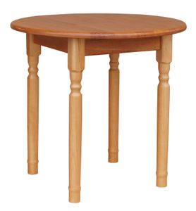 Okrúhly stôl II z masívneho borovicového dreva vo farbe jelša 90 cm