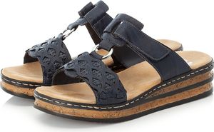 Rieker Komfort Pantoletten 629K9-14 Damen 362D3632394B39 Blau 38 EU