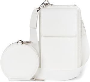 styleBREAKER Damen Taschen Set 2-Teilig Mini Bag mit Handy Fach und RFID Schutz, Umhängetasche, Handytasche, Crossbag 02012385, Farbe:Weiß