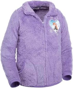 Disney Die Eiskönigin Elsa Anna Kinder Fleece Jacke Langfloor – Lila / 110/116