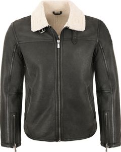 Jilani - Herren Lederjacke Lammleder Webpelz anthra : 46 Jilani - Herren Lederjacke Lammleder Webpelz anthra : 46