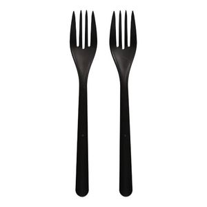 50 vidličiek "Circulware by Haval" na opakované použitie PP-MF 18,5 cm čierna extra robustná