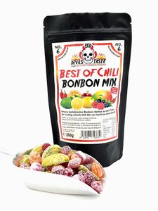 BEST OF CHILI BONBON MIX - Der fruchtige Schärfe Mix - von mild zu xtra scharf - 200g - Hotskala: X