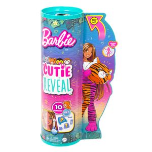 Barbie Cutie Reveal Puppe im Tiger-Kostüm mit Farbwechsel (Dschungel-Serie)