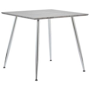 Esstisch Möbel,Tische,Esstische Beton und Silbern 80,5x80,5x73 cm MDF