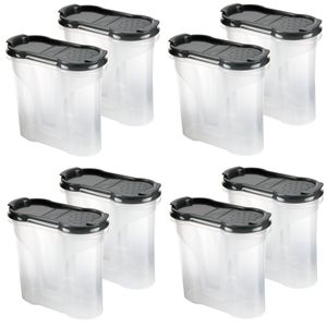 Gewürzdosen 300ml ( 1er Pack - Schwarz ) Aufbewahrungsboxen für Gewürze - Luftdichte Schüttdose aus BPA freien Kunststoff, Vorratsdose mit Deckel