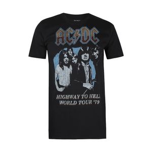 AC/DC - "Highway World Tour 79" T-Shirt für Herren TV374 (S) (Schwarz)