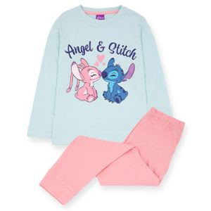 Lilo & Stitch - Schlafanzug mit langer Hose für Mädchen NS7616 (92) (Blau)