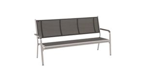 Kettler 3-Sitzer Bank BASIC PLUS , Aluminium Silber / Outdoorgewebe Anthrazit