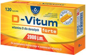 D-Vitum forte Vitamin D für Erwachsene D3 2000 IE 120 Kapseln  Oleofarm