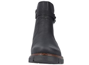 Rieker Damen Winterboots Profilsohle Stiefelette Kette Riemen Z3566, Größe:39 EU, Farbe:Schwarz