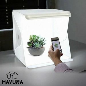MAVURA LED Fotostudio Faltbare Fotobox Fotozelt Lichtbox Minikasten beleuchtet