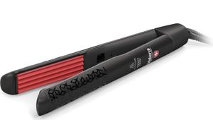 Glätteisen Swiss'X Frisé 101.04, Krepp- und Welleneisen, Profi-Gerät aus Keramik Keramik-Beschichtung, wärmeisolierende Spitzen, Ein-/Ausschalttaste