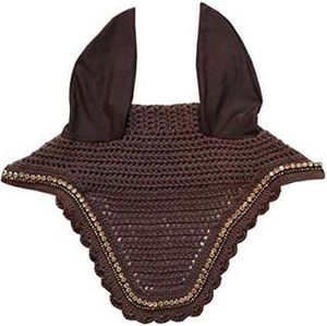 Kentucky Horsewear Fliegenmütze Wellington Stone & Pearl Soundless Dunkelbraun
