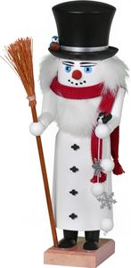 KWO - Nussknacker Schneemann, Holzkunst, 29cm