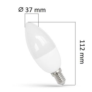 Spectrum LED: LED žárovka svíčka E14 1W 90lm teplá, ekvivalent  10W
