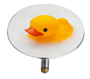WENKO Pluggy Abfluss Stöpsel Badewannen Stöpfen Waschbecken XXL Ente Ø7.5 cm