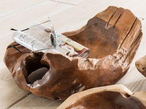 Dekoschale Unikat Holzschale Einzelstück Obstschale Tischdeko Schale "Bowl I" 50 cm