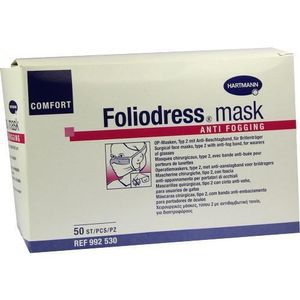 HARTMANN Foliodress® Mask Comfort Anti fogginglagig Mundschutz 1 Box a 50 Stück