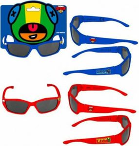 Brawl Stars Sonnenbrille für Kinder – Coole Sonnenbrille für kleine Fans Breite Rahmen Blau
