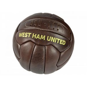 offizieller West Ham FC Retro Heritage Lederfußball BS746 (Größe 5) (Braun)