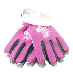 BLACKFOX® Garten - Handschuhe Lady´s Line Lila/Violett mit Dekor Größe 6/XS