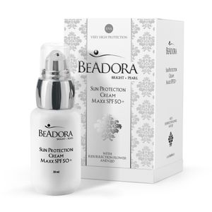 BODI BEAUTY BeAdora Bright Pearl MAXX LSF 50+ Sonnencreme für das Gesicht mit Niacinamide,Alpha Arbutin,Chromabright, Anti-Age Q10 | Tagescreme 30ml