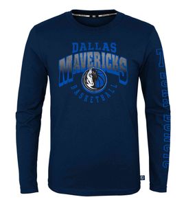 Outerstuff - NBA Dallas Mavericks Graphic Team Luka Doncic Longsleeve : Blau M Farbe: Blau Größe: M