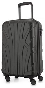 Suitline - Handgepäck Koffer Trolley Rollkoffer Reisekoffer, Koffer 4 Rollen, TSA, 55 cm, 34 Liter, 100% ABS Matt,Graphit