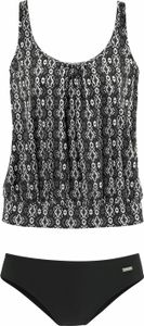 LASCANA Oversize-Tankini schwarz-bedruckt Größe 36 LASCANA Oversize-Tankini schwarz-bedruckt Größe 36